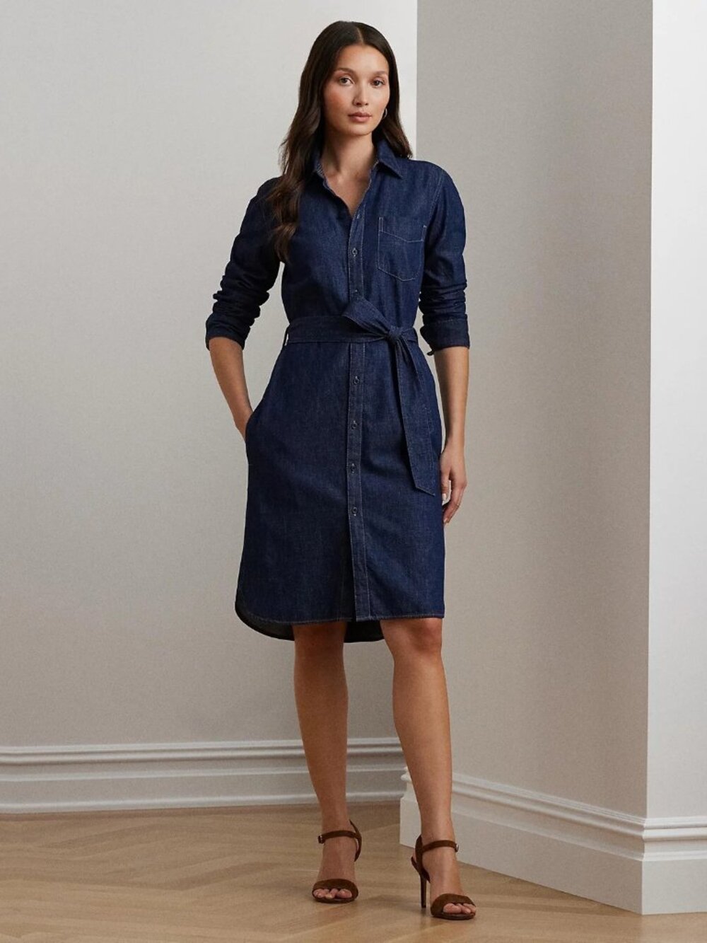 Lauren Ralph LaurenBelted Denim Shirtdress Size XS  S  XL